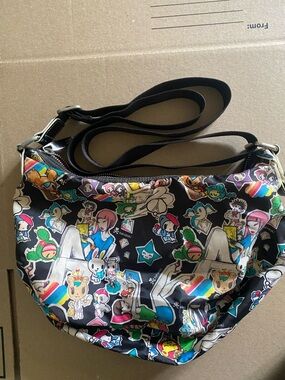 Tokidoki Dolci Hobo Fumetto Adjustable Strap Crossbody Bag